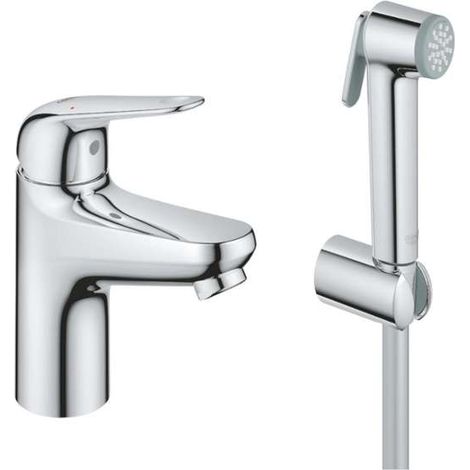 Grohe Euroeco - Grifo de lavabo con ducha de bidé, cromo 24264001 (1/4)