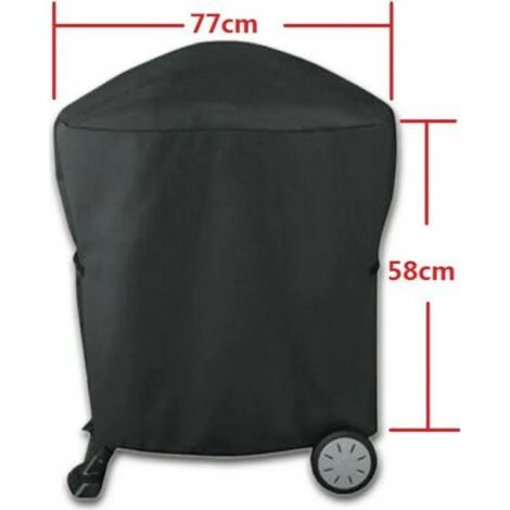 Grillabdeckung, wasserdichte Abdeckung für Weber Q1000 und Q2000 Serie, schwarz.