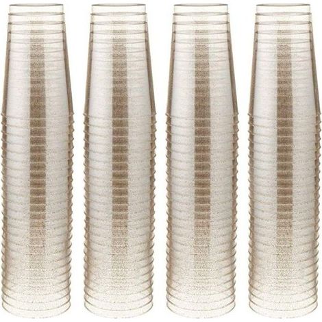 Gobelets en Plastique Réutilisables - 50 Pièces, 300 ml - Pour Anniversaires, Mariages, Fêtes, Camping et Diverses Occasions (1/5)