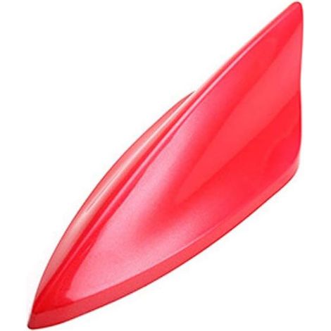 Antenne de Voiture, aileron de Requin de véhicule de Voiture, antenne de Toit d'antenne Universelle de Toit d'aileron de Requin avec la Base adhésive imperméable,Rouge (1/5)