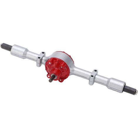 Hintere Antriebsachse aus Metall für WPL D12 Radbrücke RC-Car-Hebebühnenteile (Silber/Rot) (1/5)