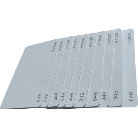 10pcs Proximity CR80 Cards Weigand Prox Blank Printable Swipe Cards Compatable with 1386 1326 H10301 format readers. Works with the vast majority of access control systems (1/5)