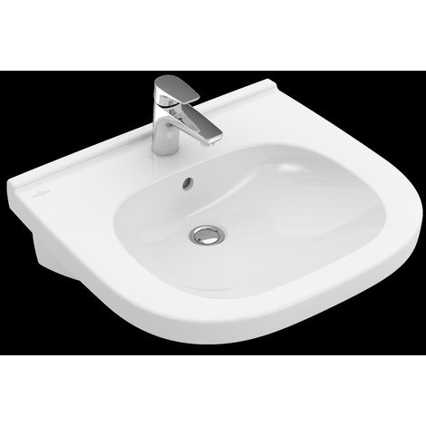 Vasque VetB O.Novo Vita avec trop-plein, 550x550mm, blanc Trou de robinet central (1/6)