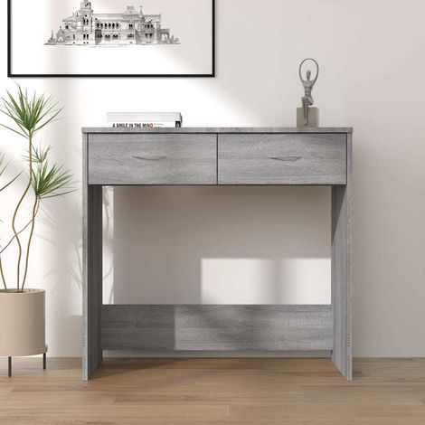 Bureau informatique Table de bureau - Sonoma gris 80x40x75 cm Bois d'ingénierie BV518782 - BonneVie (1/5)