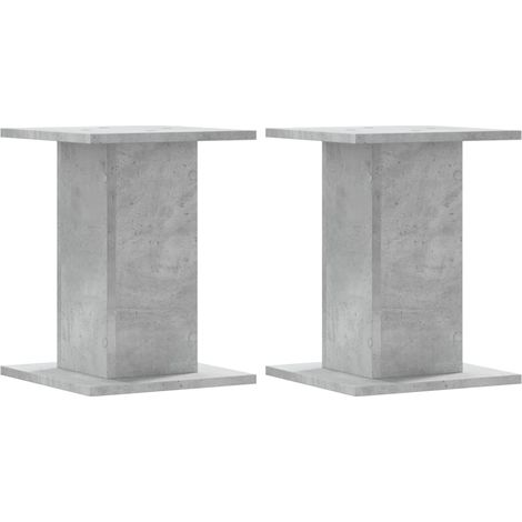 Supports de haut-parleurs 2 pcs gris béton bois d'ingénierie (1/5)
