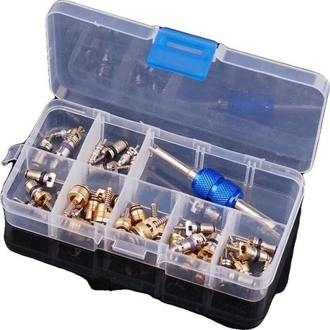 Kit de núcleo de válvula de aire acondicionado, cobre duradero, compatibilidad universal, como se muestra. (1/2)