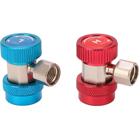 R134a Schnellanschlussadapter Professionelles, verstellbares Klimaanlagen-Verteiler-Messschlauch-Umrüstset 1/4 Zoll (1/5)