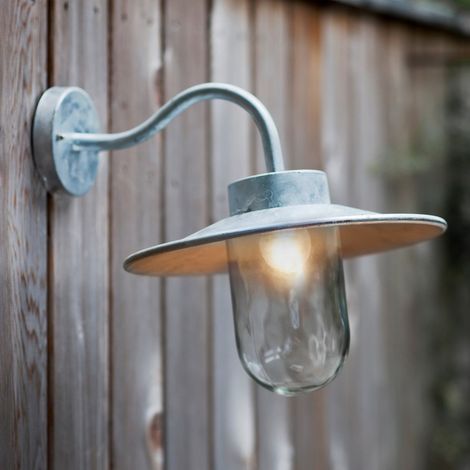 Garden Trading St Ives Swan Neck Nautical Mains Garden Wall Light Cage