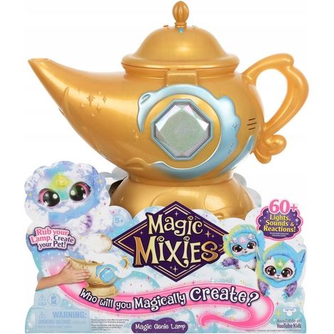 Magic Mixies Lampada del Genio Magico Giocattolo Interattivo di Peluche a forma di Animale Blu (1/5)