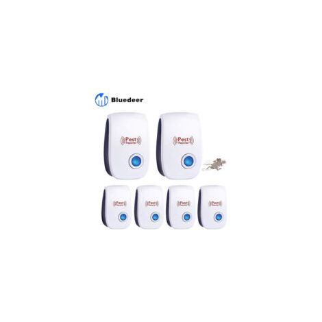 Juego de 6 repelentes ultrasónicos para ratones - Repelente ultrasónico para ratones - Repelente ultrasónico para ratones - Repelente para ratones - Repelente para mosquitos - Repelente electrónico de
