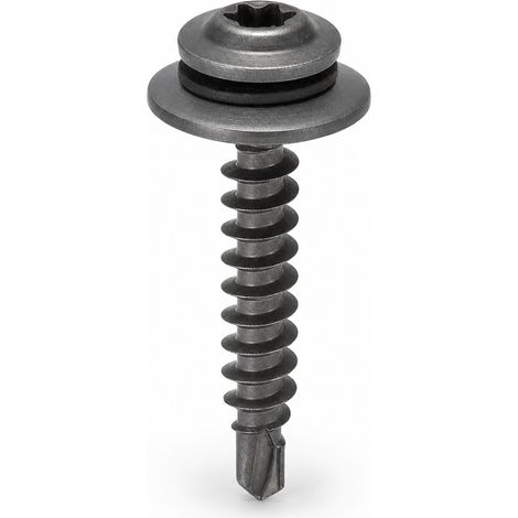 Vis autoperceuses toiture 4,5 x 25 mm inox anthracite 100 pcs (1/5)