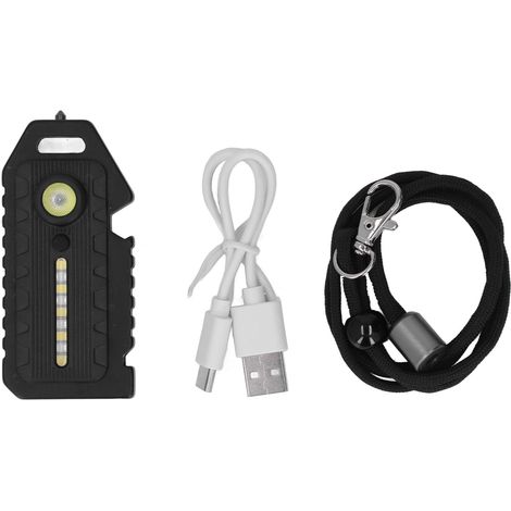 Lampe de poche multifonction, porte-clés, étanche, sifflet, lumière d'urgence avec plusieurs Modes d'éclairage