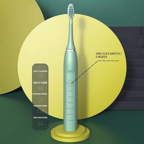 Brosse à dents électrique - Haute fréquence 32 000 vibrations min 6 modes de nettoyage - Enfants - Rechargeable étanche (1/5)