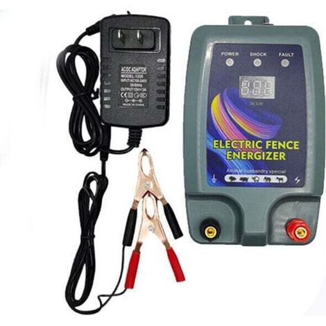 Kit de clôture électrique - Clôture électrique pour bétail - 3 modes d'alimentation pour élevage de volailles - Électrificateur de clôture - Haute puissance (1/4)