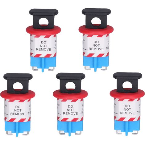Ortviai Verrou de sécurité pour disjoncteur miniature – 5 pièces, fixation par broches internes, isolation électrique PA66