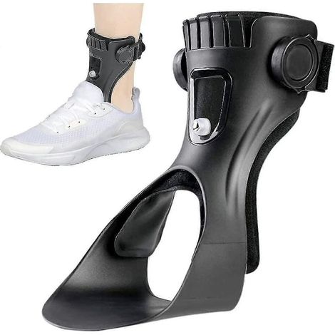 Orthèse pour pied tombant (1 unité) - Modèle 2022 amélioré, orthèse médicale de soutien du pied avec coussin gonflable