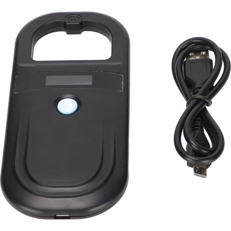 Lecteur de micropuces d'identification pour animaux de compagnie, rechargeable par USB, avec fonction de stockage. (1/5)