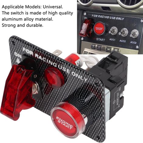 Universelles 12V 40A Kfz-Zündpanel-Kit aus Kohlefaser und Aluminiumlegierung (1/5)