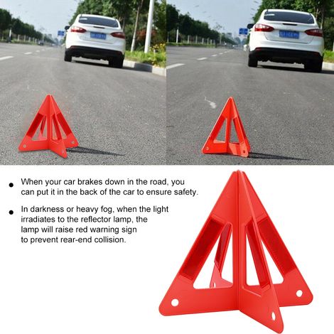Reflektierendes Verkehrszeichendreieck, tragbares Auto-Notwarnschild, Fahrzeugpannenhilfe, Zubehör für Rastplätze, Auto-Bergeset. (1/5)