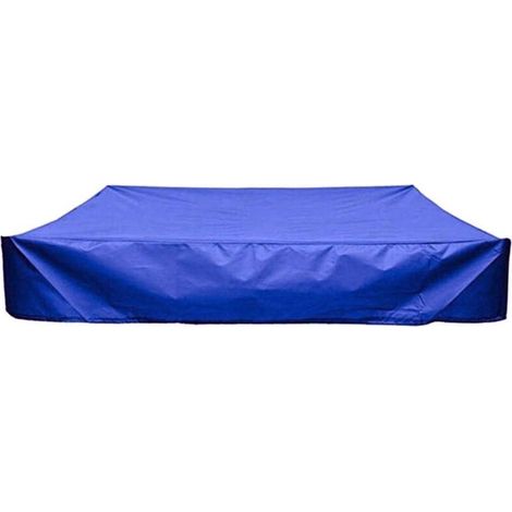 Housse carrée imperméable et anti-UV pour piscine gonflable – 120 x 120 cm – protection contre la poussière et les intempéries – bleu (1/5)