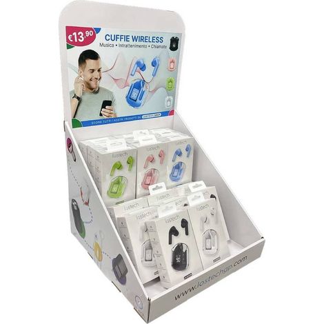 ESPOSITORE PER CUFFIE WIRELESS 14 pz - completo