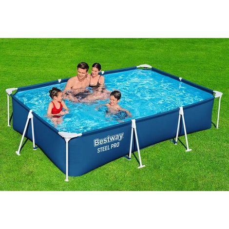 [NEUWERTIG] B-Ware Bestway 9'10" X 6'7" Steel Pro Frame Pool, Blue (1/2)