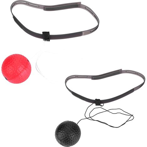 Ballon de boxe pour adultes avec bandeau intégré, idéal pour l'entraînement des réflexes et de la vitesse. (1/5)