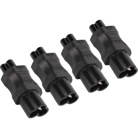 Lot de 4 adaptateurs secteur IEC320 C6 vers IEC320 C5 pour ordinateur portable (1/5)