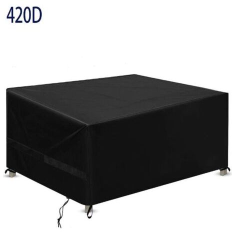 LaBlanc - Gartenmöbelabdeckung, wasserdicht, atmungsaktiv, winddicht, UV-beständig, Schutzhülle für Gartenmöbel, 420D Oxford-Gewebe, Outdoor-Gartentischabdeckung (200x160x70cm)