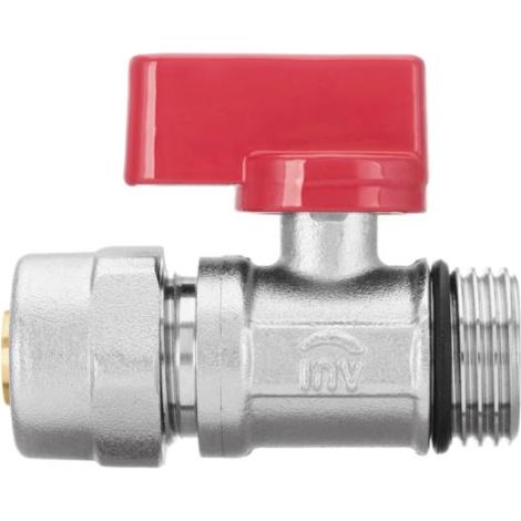 Mini-PEX-Verteilerventil 16x1/2"-Außengewinde, rot (1/2)