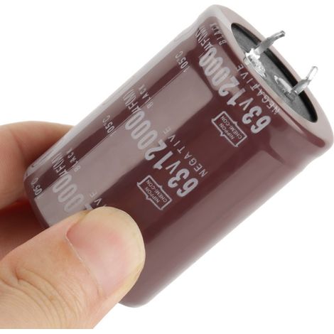 2 pièces Condensateur Électrolytique HIFI 63V 12000µF 35x50mm pour Amplificateur Audio Filtrage