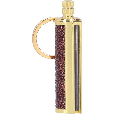 Briquet à allumettes, briquet à pétrole, briquet étanche, porte-clés vintage d'extérieur, marron doré (1/5)