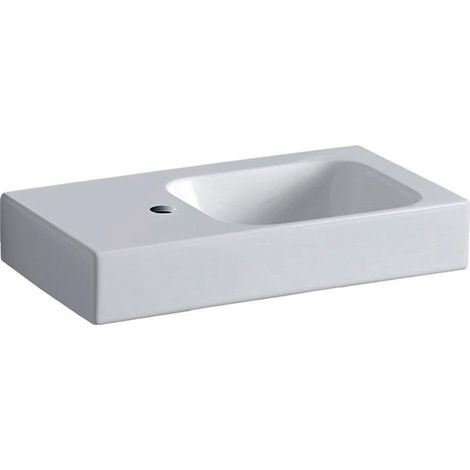 Lavabo Geberit iCon 530x310mm blanc Espace de stockage gauche