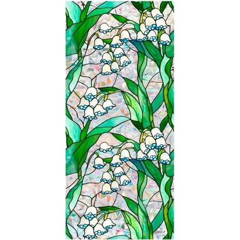 Film pour vitres - Film décoratif - PVC - Film électrostatique - Film occultant - Film anti-éblouissement - Autocollant pour vitres - 43 x 100 cm (1/5)