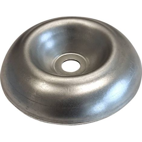 COPPA FISSA IN ACCIAIO Ø esterno mm 80 - foro mm 8,00