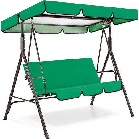 Juego de cubierta superior de repuesto para toldo de columpio de patio, cojines de repuesto para toldo de columpio de exterior, parasol impermeable para hamaca, parasol, vertical, 56x47x7 pulgadas (1/5)
