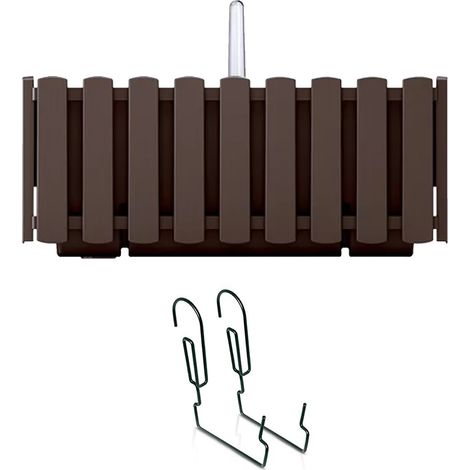 Prosperplast Jardinière de balcon  Boardee 38x18x16 cm - Brun