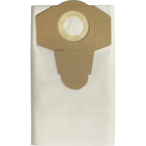 Lot de 5 - Sac à poussière - Accessoire aspirateur - Compatible sec et humide - Pour atelier et maison - Bleu - 30 L (1/5)