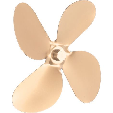 Ofenventilatorflügel-Set aus Aluminiumlegierung, 4 Flügel, inklusive Sechskantschraube zum Austauschen, Gold (1/5)