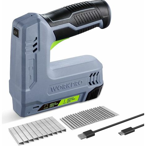 – Agrafeuse électroportative sans fil 3,6V 2000 mAh – Compatible avec agrafes Type 53 et 8 – Vitesse de clouage 30 pcs/min – Pour bois dur et teck (1/5)