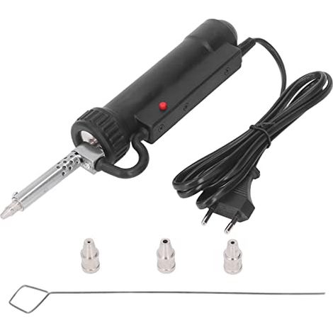 Automatische Entlötpumpe, tragbares Vakuum-Lötsauger-Werkzeug, 220 V, 30 W, elektrische Entlötpistole, Reparatur-Lötentfernungswerkzeug, schwarz