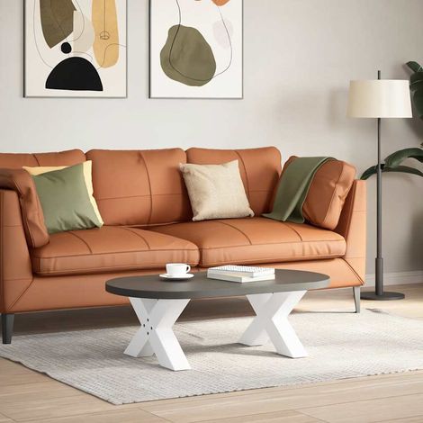Maison Exclusive - Couchtischbeine X-Form 2 Stk. Weiß 50x(30-31)