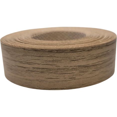 1x Bande de Chant Thermocollant 21mm x 5m Epaisseur 0,50mm Mélaminé Facile à Appliquer Bricolage Étagère Meuble Panneau Bois Durable, Chêne Kendal Naturel (1/3)