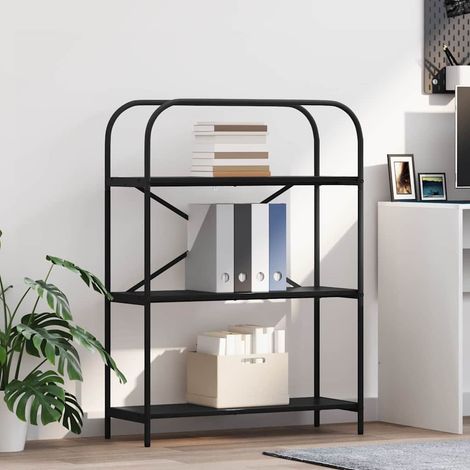 Bücherregal Schwarz Eichen-Optik 80 x 30 x 109 cm Holzwerkstoff (1/5)