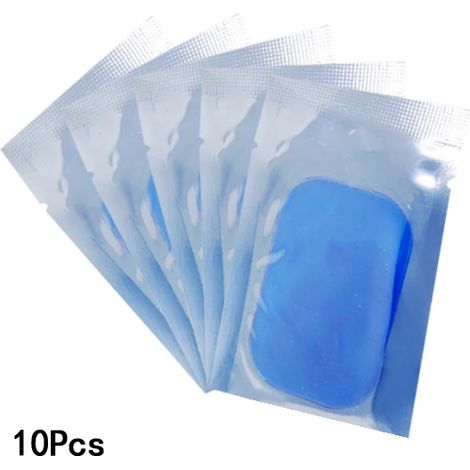 10 Paar (20 Stück) Ersatz-Gelpads für Elektrostimulationsgeräte der Bauchmuskulatur, Fitnessgeräte, Ersatz-Gelmassagepflaster  00037-AquaForge