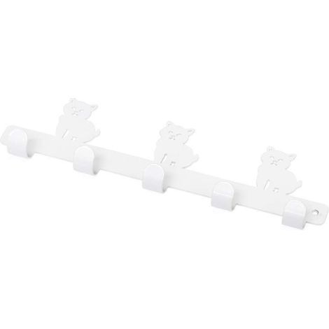 Appenditutto gatto 5 posti in metallo colore bianco