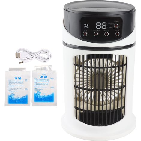 Ortviai Climatiseur portable sans évacuation – Rafraîchisseur d’air mobile avec réservoir de 300 ml, refroidissement par eau et filtration (1/5)
