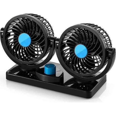 Ventilateur électrique de voiture 12 V à vitesse variable, refroidisseur d'air d'été pour passagers arrière/bébé/animaux de compagnie (rotatif à 360°) (1/5)