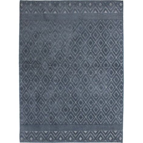 Tapis persan à motifs losanges bleu 133x180cm – 100% polypropylène – Entretien facile – Pour salon ou chambre – Thedecofactory (1/5)