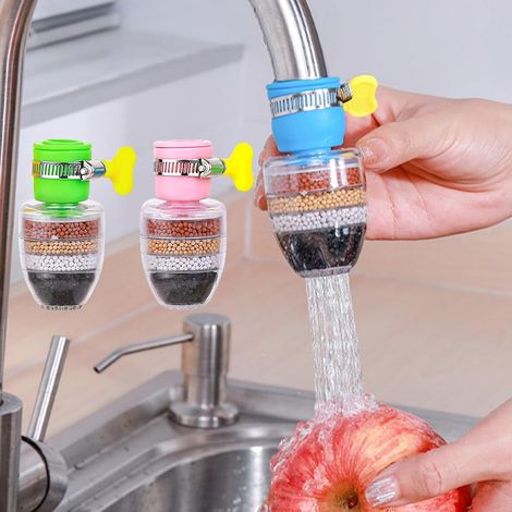 Lot de 3 cartouches de filtre à eau de rechange pour robinet de cuisine, purificateur de robinet de cuisine, convient pour la maison, la cuisine et la salle de bain